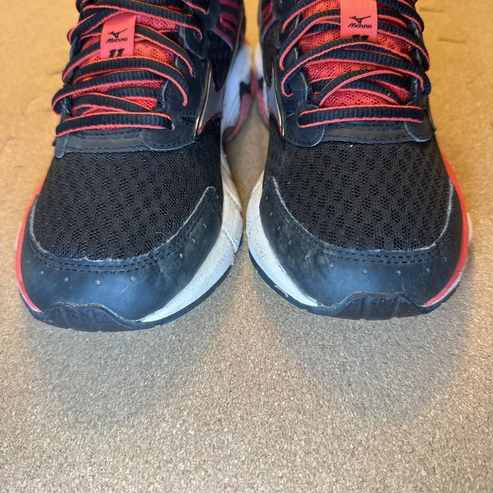 Mizuno Wave Inspire 11 Womens Size 6.5 Running Shoes Black Pink Silver Sneakers‎